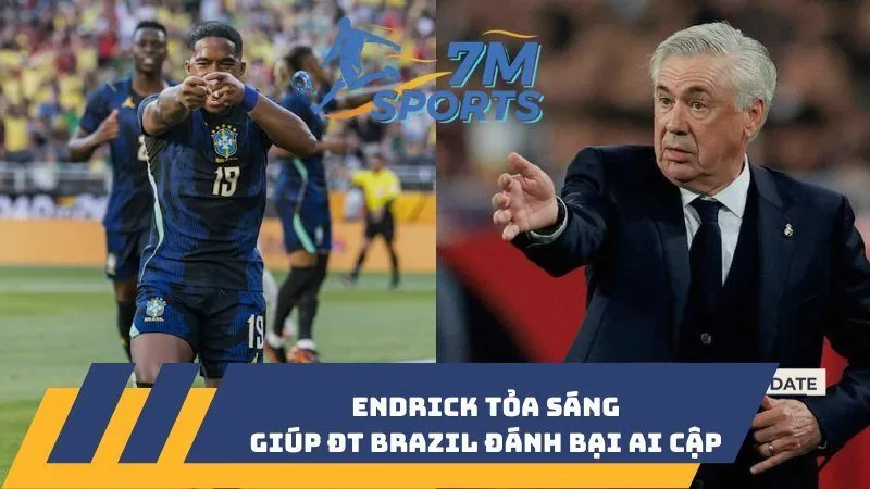 Endrick tỏa sáng giúp ĐT Brazil đánh bại Ai Cập